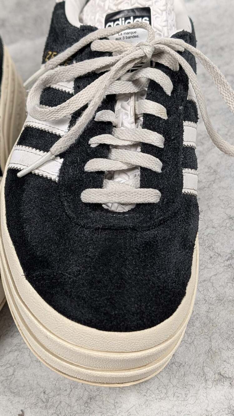 Adidas Gazelle Bold Core Black White Athletic Sneakers 6.5 - Picture 13 of 13